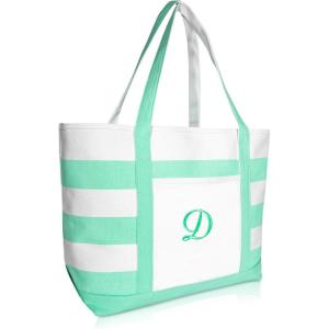 imageDALIX Monogram Beach Bag and Totes for Women Personalized Gifts Mint Green A ZD
