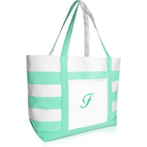 imageDALIX Monogram Beach Bag and Totes for Women Personalized Gifts Mint Green A ZF