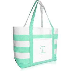 imageDALIX Monogram Beach Bag and Totes for Women Personalized Gifts Mint Green A ZI