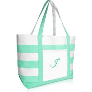 imageDALIX Monogram Beach Bag and Totes for Women Personalized Gifts Mint Green A ZJ