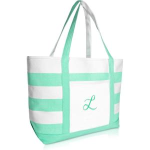 imageDALIX Monogram Beach Bag and Totes for Women Personalized Gifts Mint Green A ZL