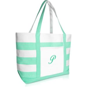 imageDALIX Monogram Beach Bag and Totes for Women Personalized Gifts Mint Green A ZP