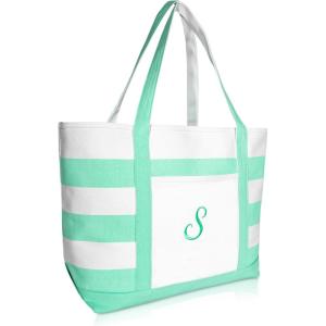 imageDALIX Monogram Beach Bag and Totes for Women Personalized Gifts Mint Green A ZS