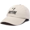 imageDALIX 1 Mom Hat Number One Embroidered Baseball CapBeige