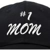 imageDALIX 1 Mom Hat Number One Embroidered Baseball CapBlack