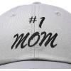 imageDALIX 1 Mom Hat Number One Embroidered Baseball CapGray