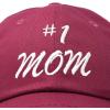 imageDALIX 1 Mom Hat Number One Embroidered Baseball CapMaroon