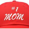 imageDALIX 1 Mom Hat Number One Embroidered Baseball CapRed