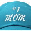 imageDALIX 1 Mom Hat Number One Embroidered Baseball CapTeal