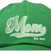 imageDALIX Embroidered Varsity Mom Cotton Dad Hat Women College GiftKelly Green