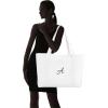 imageDALIX Large Canvas Tote Bag for Women Work Bag Beach Totes Monogrammed White A  ZA