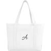 imageDALIX Large Canvas Tote Bag for Women Work Bag Beach Totes Monogrammed White A  ZA