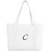 imageDALIX Large Canvas Tote Bag for Women Work Bag Beach Totes Monogrammed White A  ZC