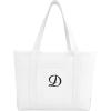 imageDALIX Large Canvas Tote Bag for Women Work Bag Beach Totes Monogrammed White A  ZD