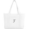 imageDALIX Large Canvas Tote Bag for Women Work Bag Beach Totes Monogrammed White A  ZT