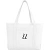 imageDALIX Large Canvas Tote Bag for Women Work Bag Beach Totes Monogrammed White A  ZU