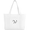 imageDALIX Large Canvas Tote Bag for Women Work Bag Beach Totes Monogrammed White A  ZW