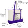 imageDALIX Womens Canvas Tote Bag Shoulder Bags Open Top Purple Monogram AZA