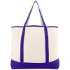 imageDALIX Womens Canvas Tote Bag Shoulder Bags Open Top Purple Monogram AZP