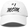 imageDALIX 1 Mom Hat Number One Embroidered Baseball CapWhite