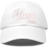 imageDALIX Embroidered Varsity Mom Cotton Dad Hat Women College GiftWhite
