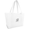 imageDALIX Large Canvas Tote Bag for Women Work Bag Beach Totes Monogrammed White A  ZB