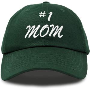 imageDALIX 1 Mom Hat Number One Embroidered Baseball CapDark Green
