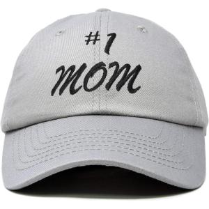 imageDALIX 1 Mom Hat Number One Embroidered Baseball CapGray