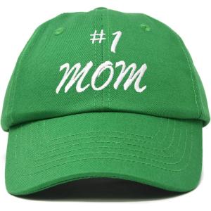 imageDALIX 1 Mom Hat Number One Embroidered Baseball CapKelly Green