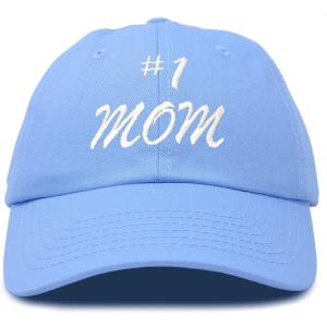 imageDALIX 1 Mom Hat Number One Embroidered Baseball CapLight Blue