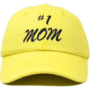 imageDALIX 1 Mom Hat Number One Embroidered Baseball CapMinion Yellow