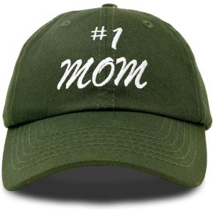 imageDALIX 1 Mom Hat Number One Embroidered Baseball CapOlive