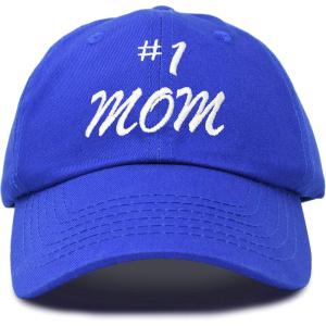 imageDALIX 1 Mom Hat Number One Embroidered Baseball CapRoyal Blue