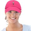 imageDALIX Embroidered Daisy Dad Cap Cotton Baseball Hat WomenHot Pink
