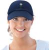 imageDALIX Embroidered Daisy Dad Cap Cotton Baseball Hat WomenNavy Blue