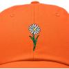 imageDALIX Embroidered Daisy Dad Cap Cotton Baseball Hat WomenOrange