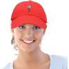 imageDALIX Embroidered Daisy Dad Cap Cotton Baseball Hat WomenRed