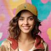 imageDALIX Embroidered Daisy Dad Cap Cotton Baseball Hat WomenWashed Gold