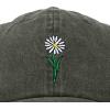 imageDALIX Embroidered Daisy Dad Cap Cotton Baseball Hat WomenWashed Gray