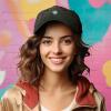 imageDALIX Embroidered Daisy Dad Cap Cotton Baseball Hat WomenWashed Gray