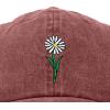 imageDALIX Embroidered Daisy Dad Cap Cotton Baseball Hat WomenWashed Red