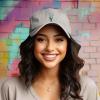 imageDALIX Embroidered Daisy Dad Cap Cotton Baseball Hat WomenWashed Stone White