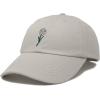 imageDALIX Embroidered Daisy Dad Cap Cotton Baseball Hat WomenWashed Stone White