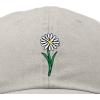 imageDALIX Embroidered Daisy Dad Cap Cotton Baseball Hat WomenWashed Stone White