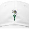 imageDALIX Embroidered Daisy Dad Cap Cotton Baseball Hat WomenWhite