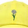 imageDALIX Embroidered Daisy Dad Cap Cotton Baseball Hat WomenYellow