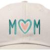 imageDALIX Embroidered Heart Mom Cotton Dad Hat Women GiftBeige