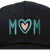 imageDALIX Embroidered Heart Mom Cotton Dad Hat Women GiftBlack