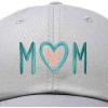 imageDALIX Embroidered Heart Mom Cotton Dad Hat Women GiftGray