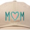 imageDALIX Embroidered Heart Mom Cotton Dad Hat Women GiftKhaki